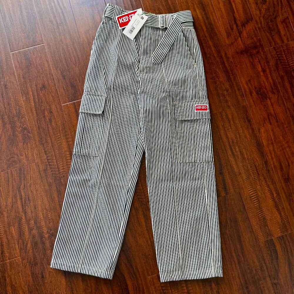 Kenzo Striped Army Straight Jeans, new with tags